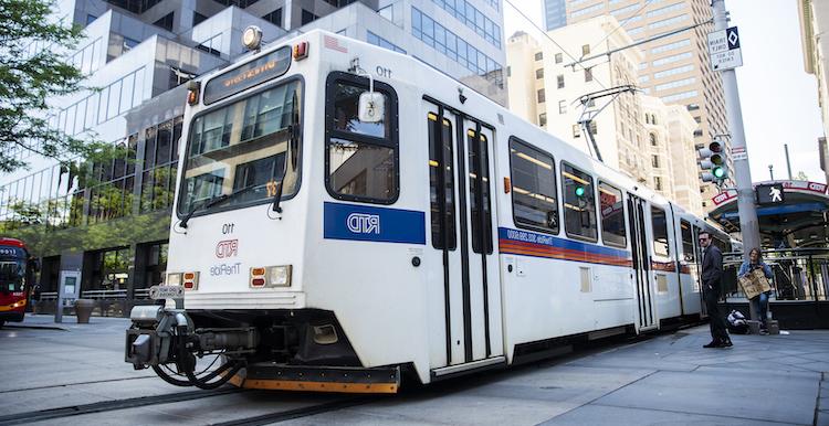 RTD light rail train.